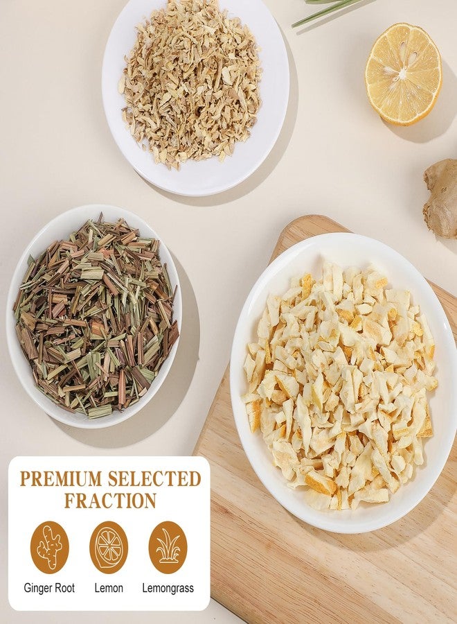 كامل فول تشيا - أكياس شاي بالليمون والزنجبيل، 50 كيس شاي - نكهة حارة لذيذة ودافئة - غير معدل وراثيًا - خالٍ من الكافيين - يدعم الهضم الصحي ويعزز المناعة - Image 3